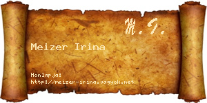 Meizer Irina névjegykártya